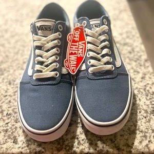 Old Skool Dark Gry / Blue Men's 7.5 Vans